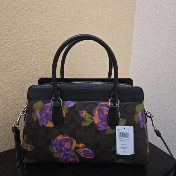 Coach Darcie Carryall In Signature Canvas With Rose Print - Picture 11 of 16